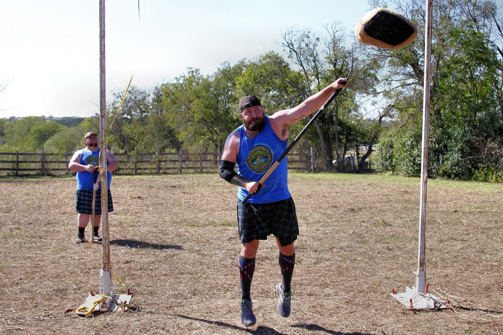 The sheaf toss at the Austin Celtic Festival in Texas, 2023