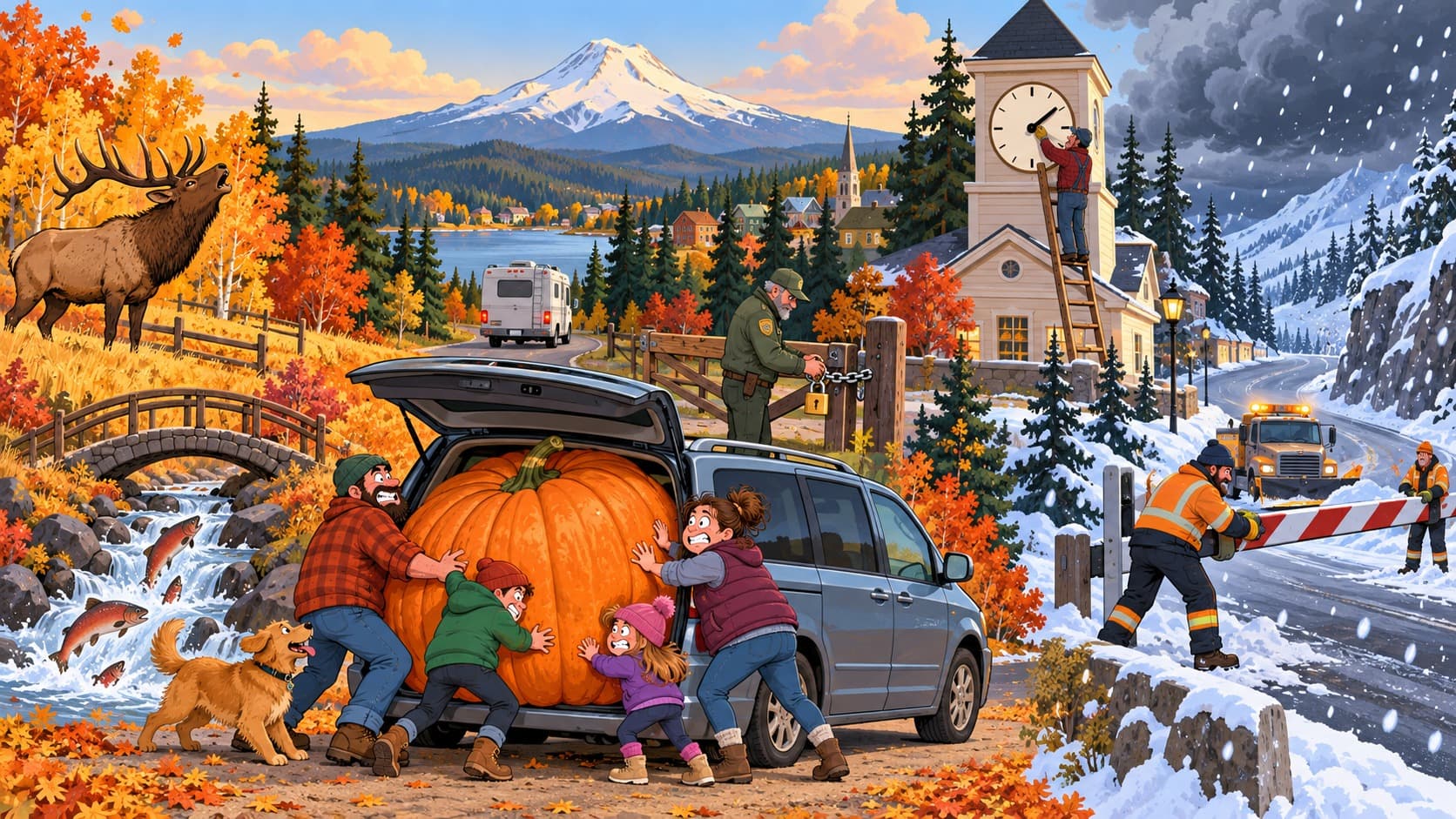 The plateau doing everything at once in autumn